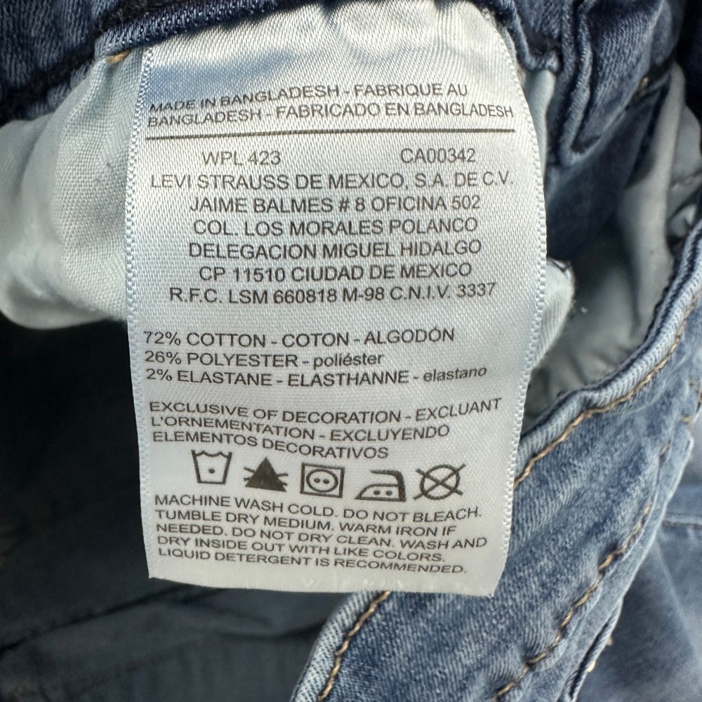 Denizen Levi's High Rise Ankle Skinny Jeans Womens 6 Medium Wash Stretch - Picture 4 of 6